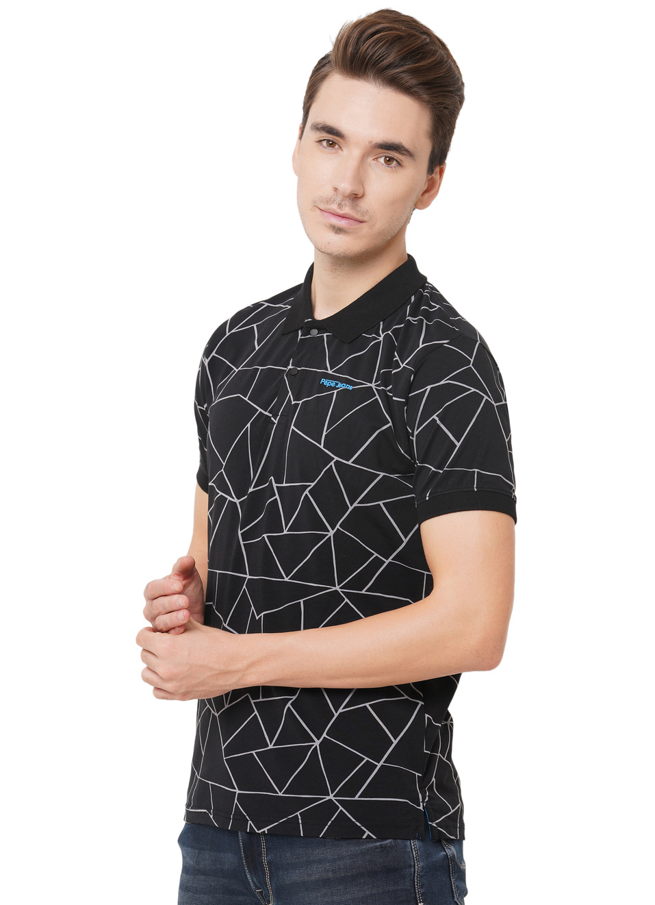 Atom Ss All Over Printed Stretch Polo, , large image number 2
