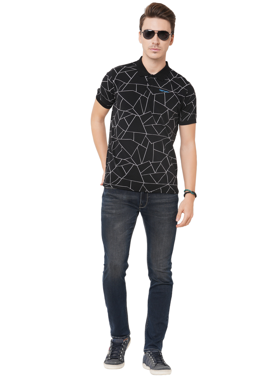 Atom Ss All Over Printed Stretch Polo, , large image number 3