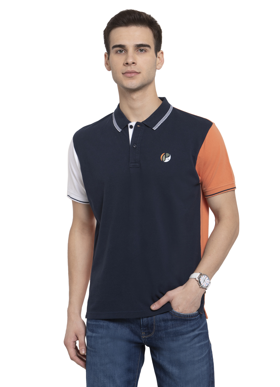 Bombino Ss Colourblock Polo, , large image number 0