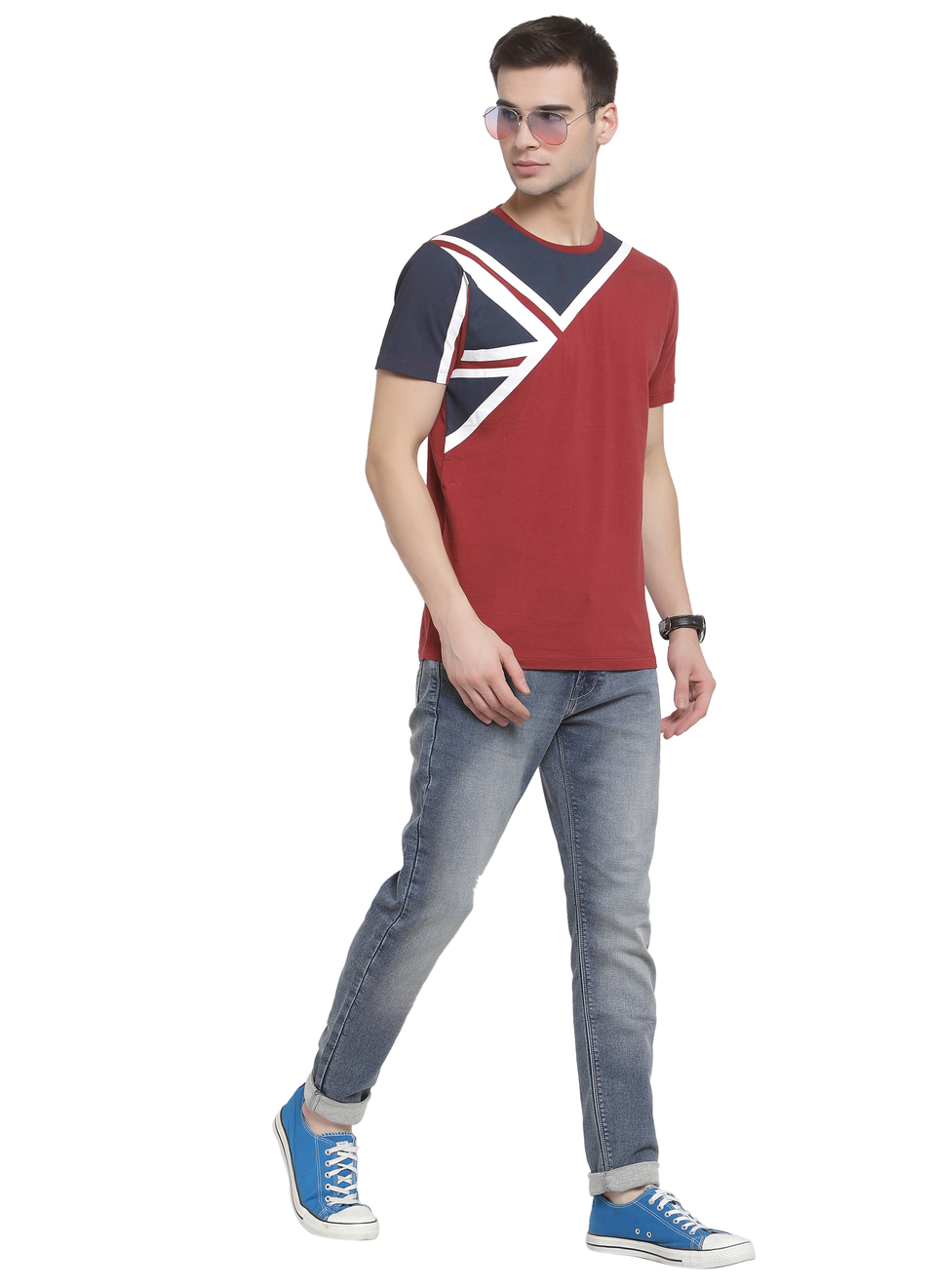 Renaldo Ss Union Jack Printed T-Shirt, , large image number 3