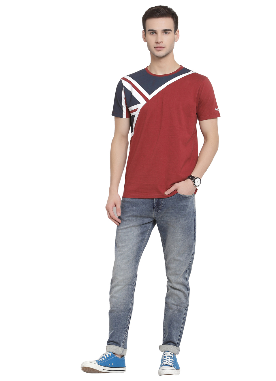 Renaldo Ss Union Jack Printed T-Shirt, , large image number 5