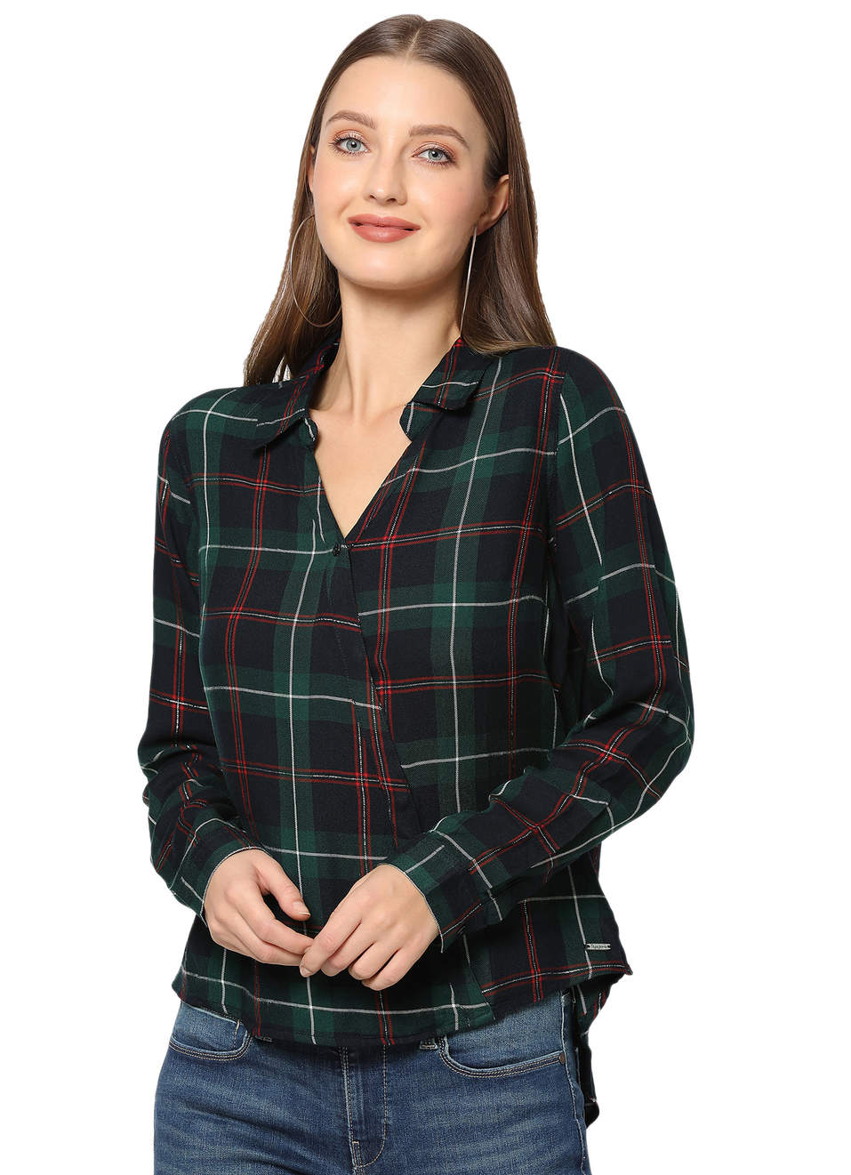 Oliver Ls Overlap Style Checks Shirt , , large image number 0