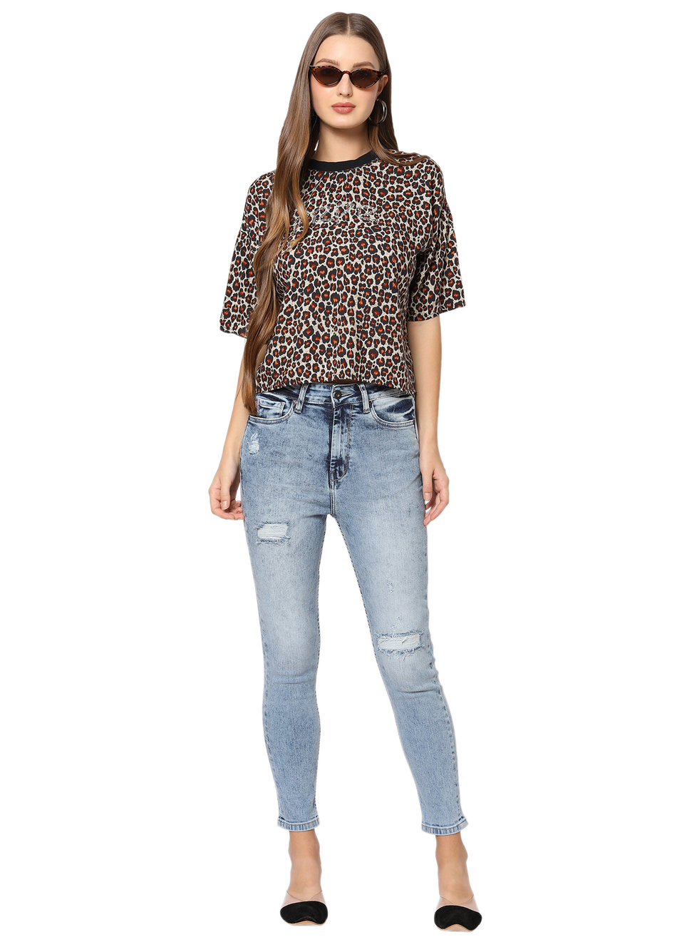 Paulette Ls Animal Print Top, , large image number 3