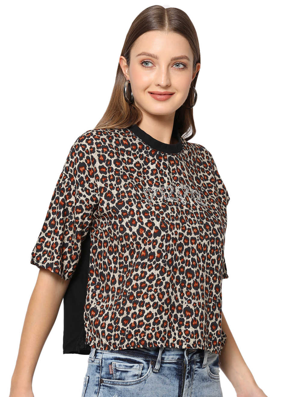 Paulette Ls Animal Print Top, , large image number 5