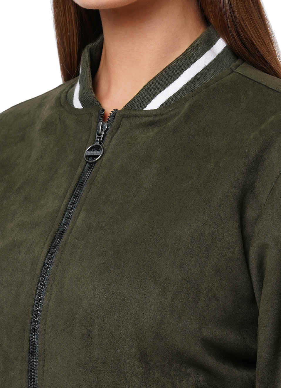 Amy Ls Suede Jacket With Front Open Zip , , large image number 4