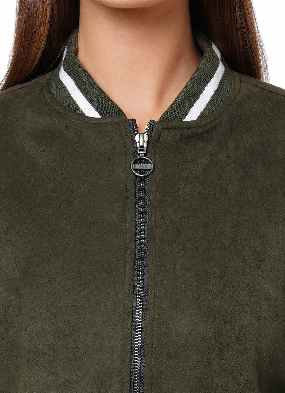 Amy Ls Suede Jacket With Front Open Zip , , large image number 5