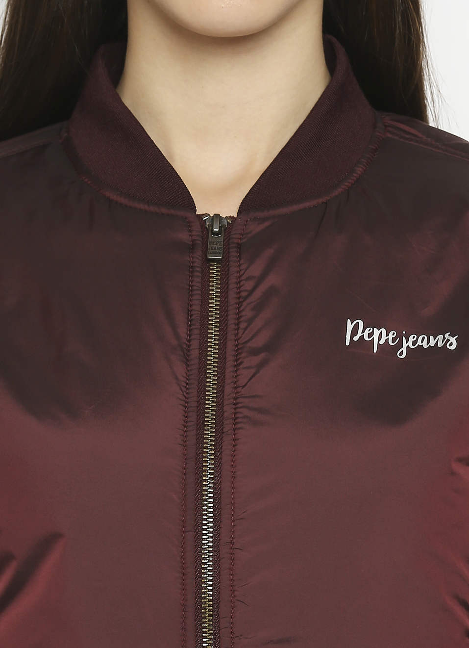 Kit Ls Quilted Bomber Jacket With Glitter Print On Chest, , large image number 4