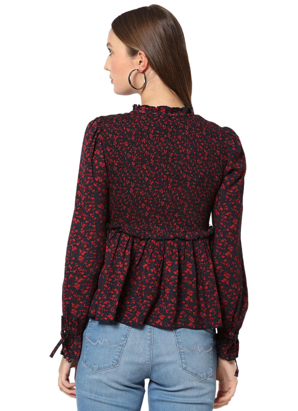 Ahura 2 Ls Ditsy Print Smock Top , , large image number 1