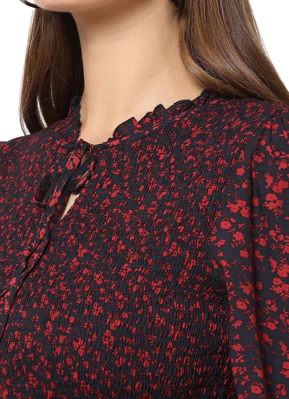 Ahura 2 Ls Ditsy Print Smock Top , , large image number 4