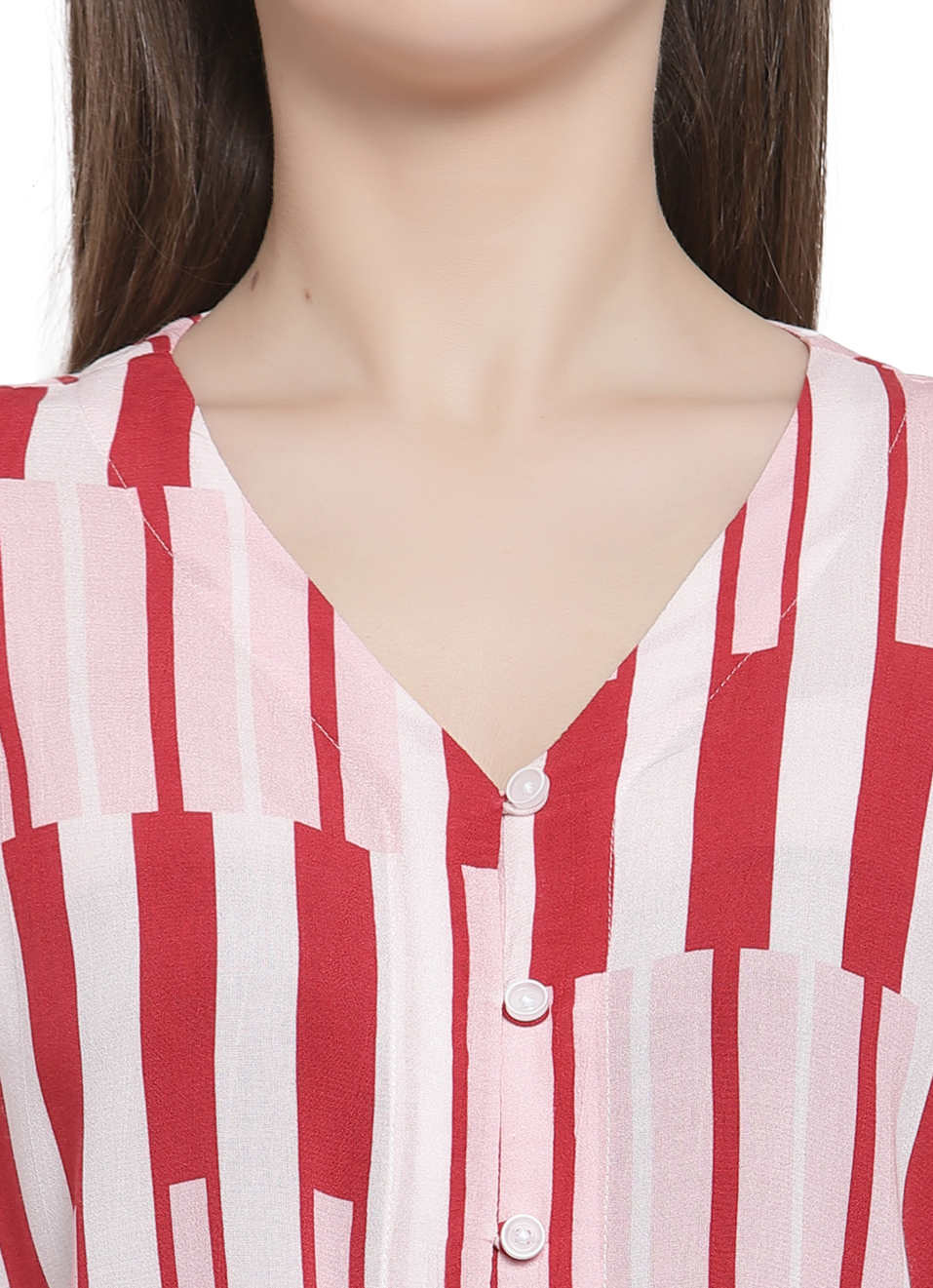 Dian Ss Lurex Stripe Tie Up Hem Top, , large image number 4