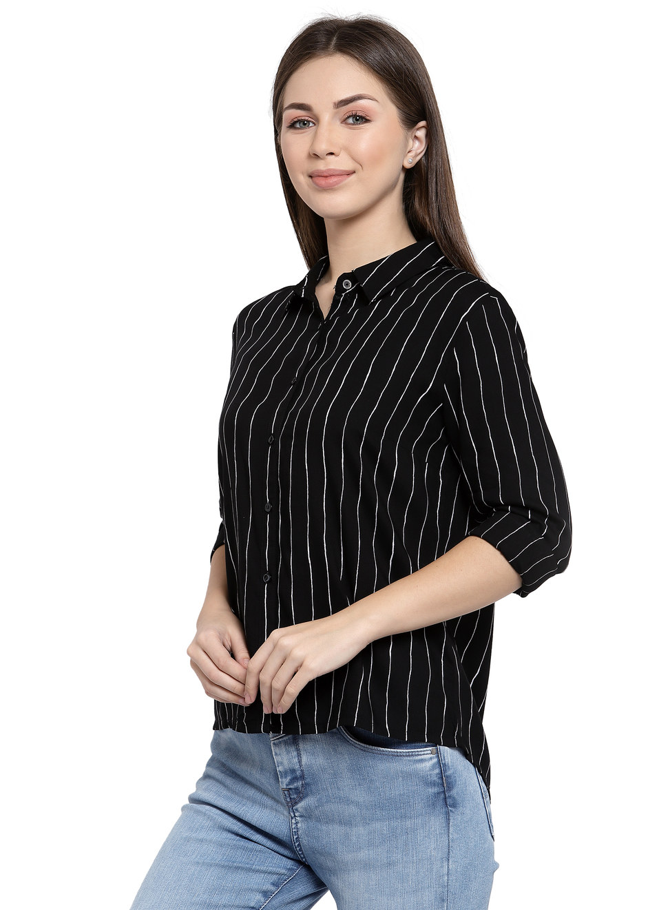 Lution Ls Wavy Stripe Print Shirt, , large image number 2