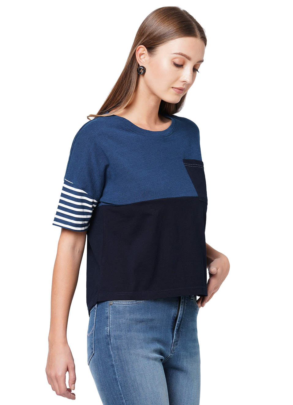 Olga Ss Colourblock T-Shirt, , large image number 6