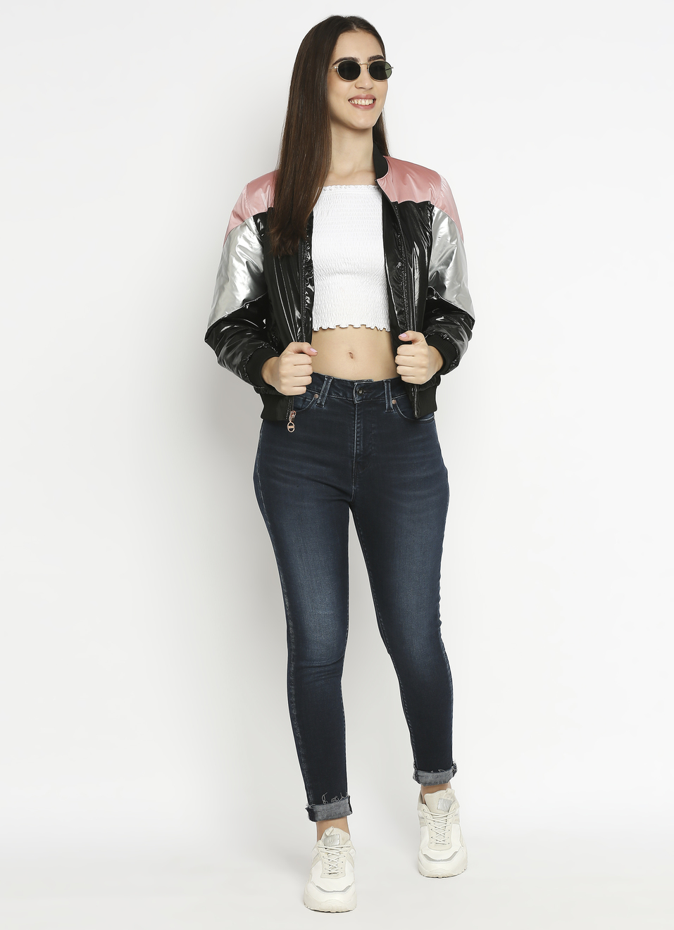 Tini Ls Colourblock Bomber Jacket, , large image number 3