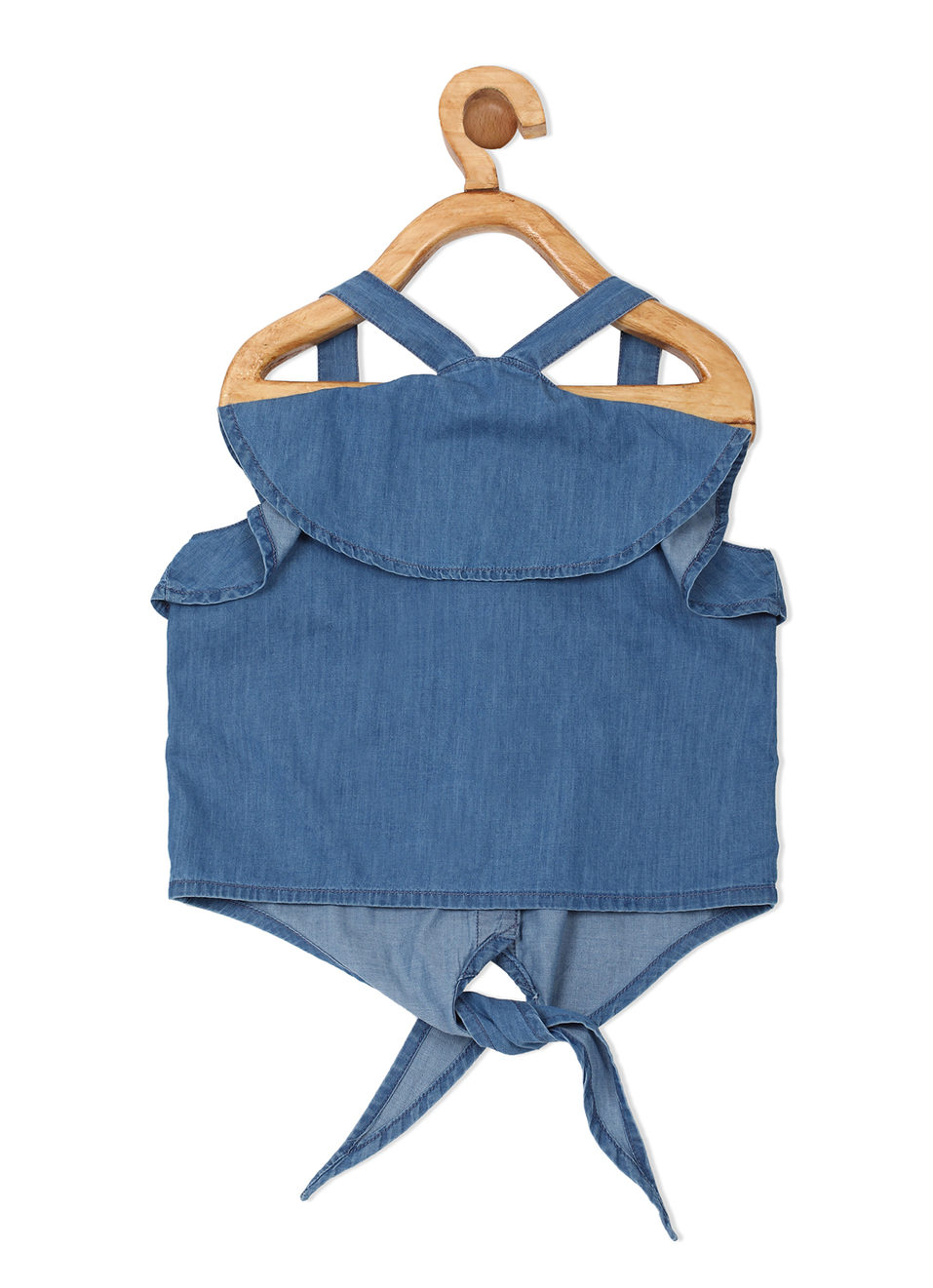 Lilian Sl Strappy Denim Top, , large image number 1