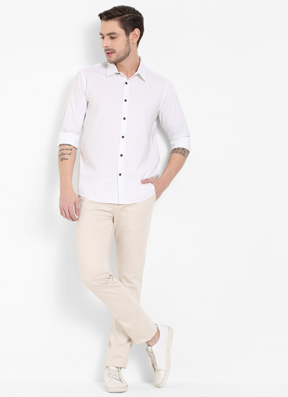 Dereck Solid Stretch Shirt, , large image number 1