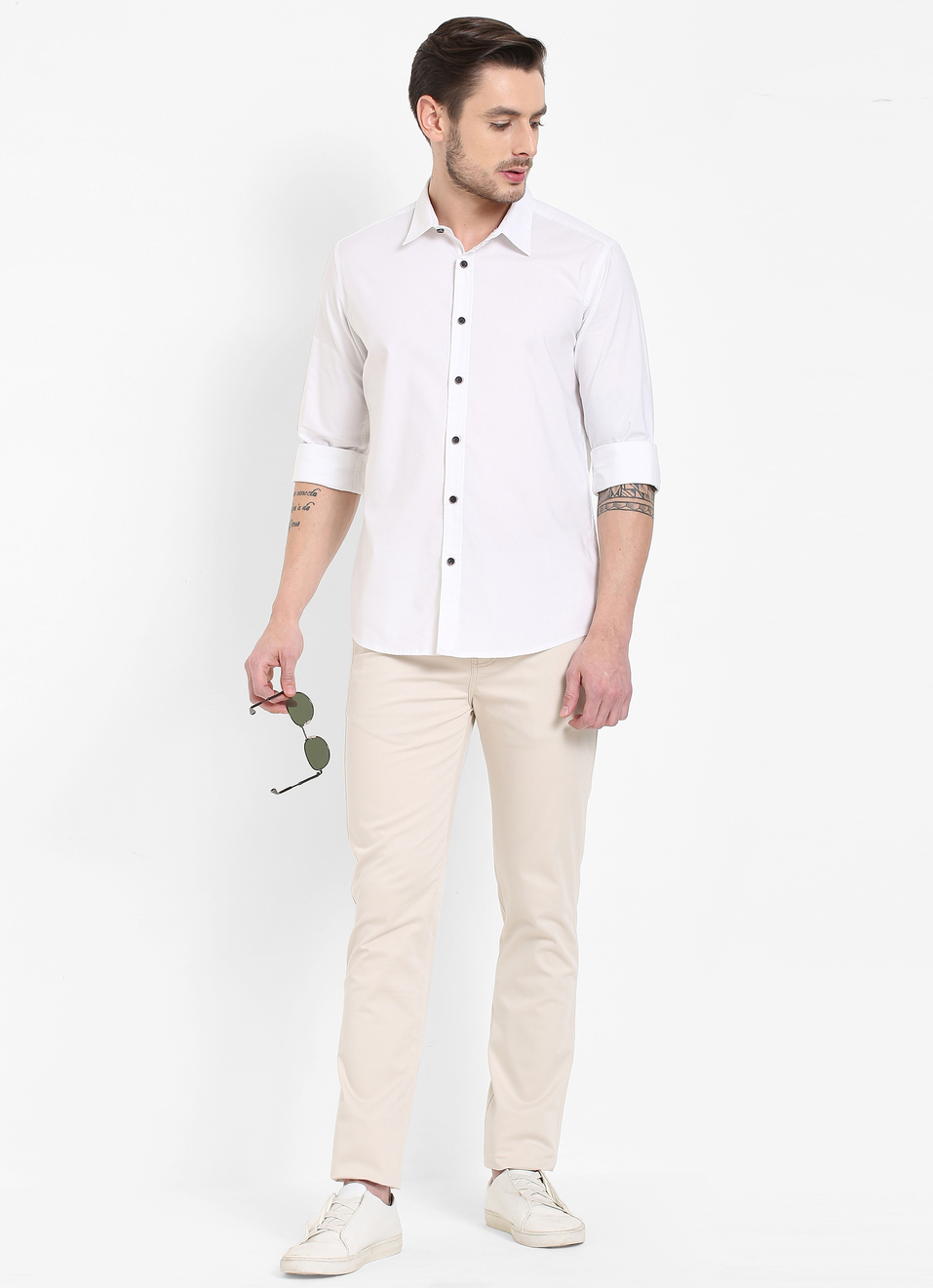 Dereck Solid Stretch Shirt, , large image number 3