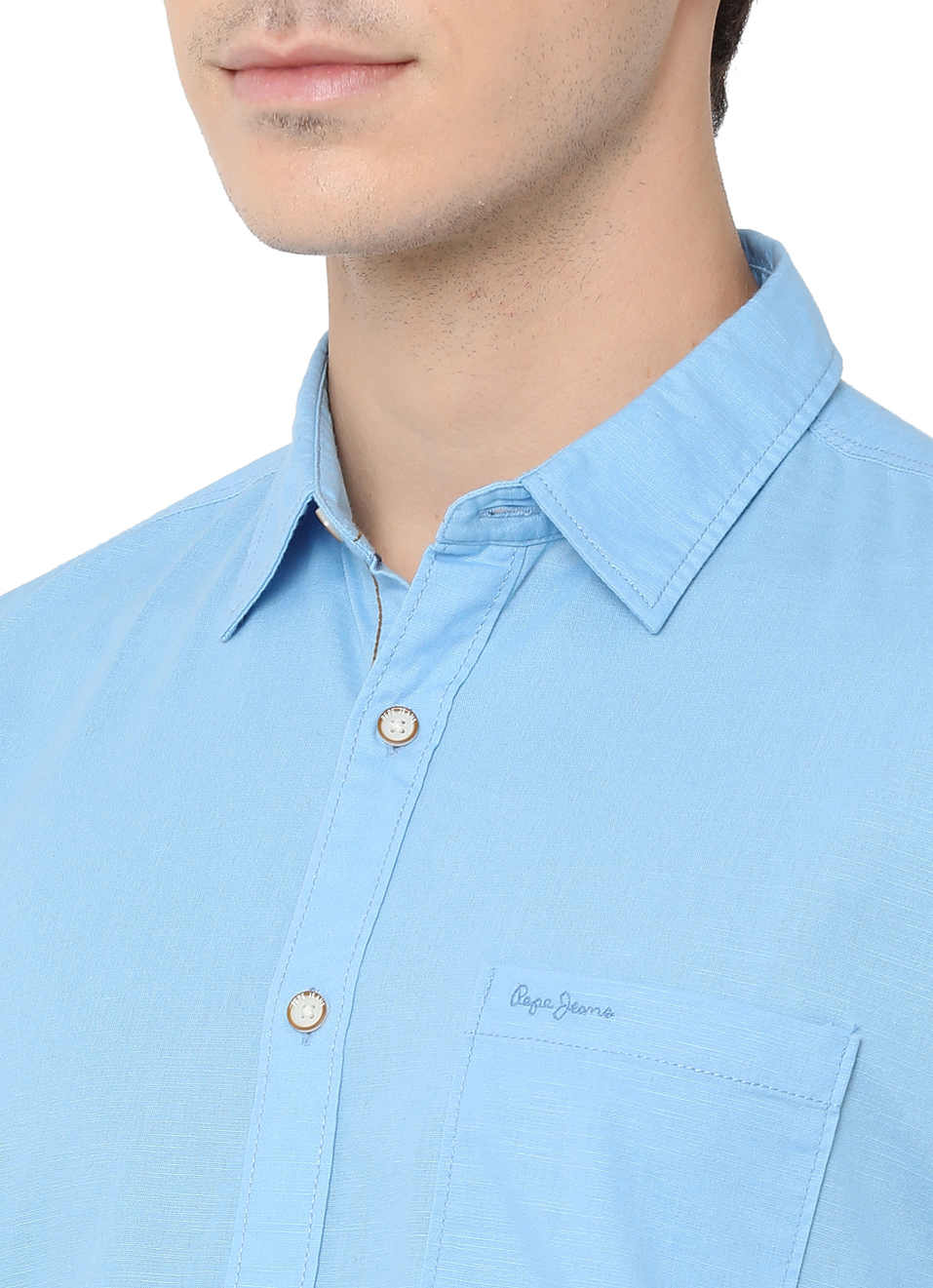 Dibo Solid Cotton Slub Shirt., , large image number 5