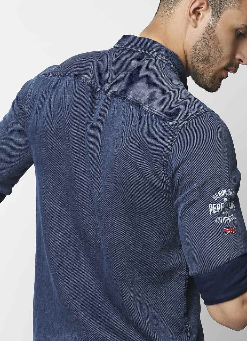 Euro Indigo Twill Shirt, , large image number 1