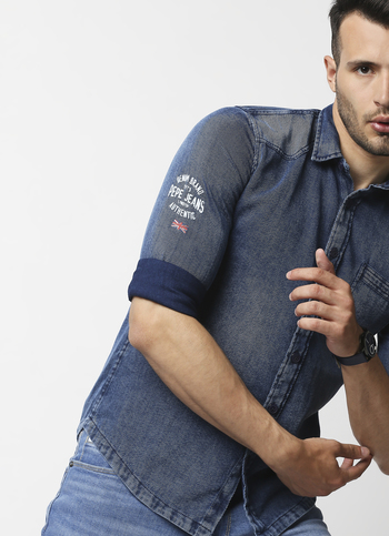 Euro Indigo Twill Shirt