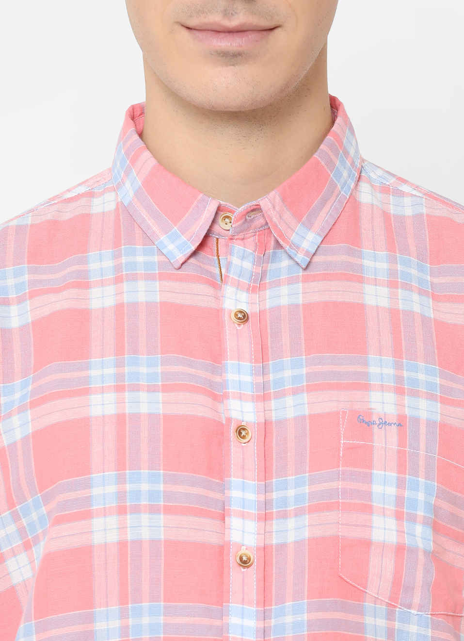 Brook Cotton Linen Check Shirt, , large image number 4