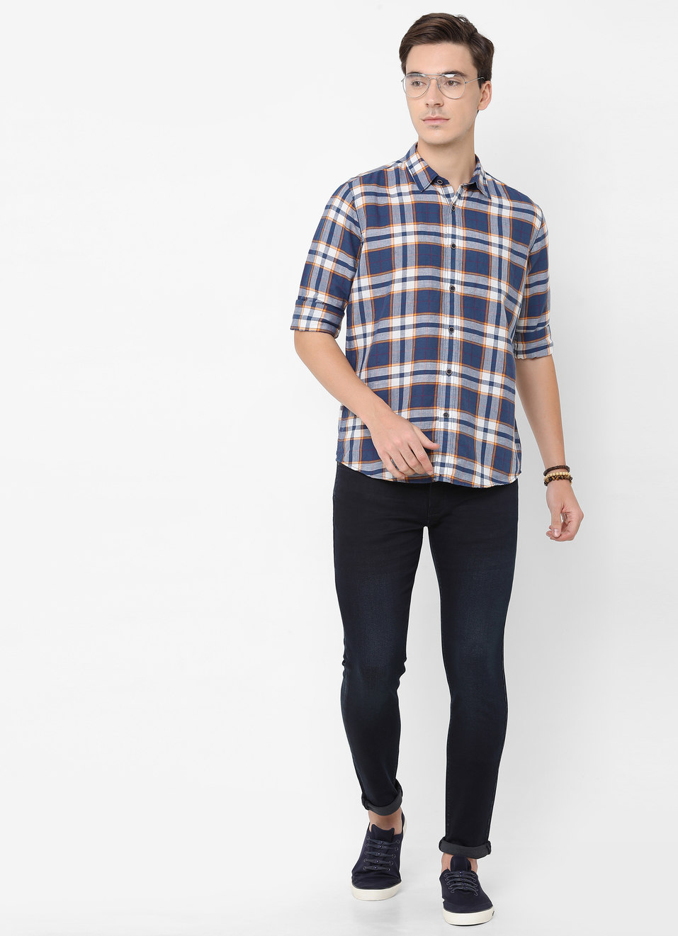 Bison Cotton Linen Check Shirt, , large image number 3