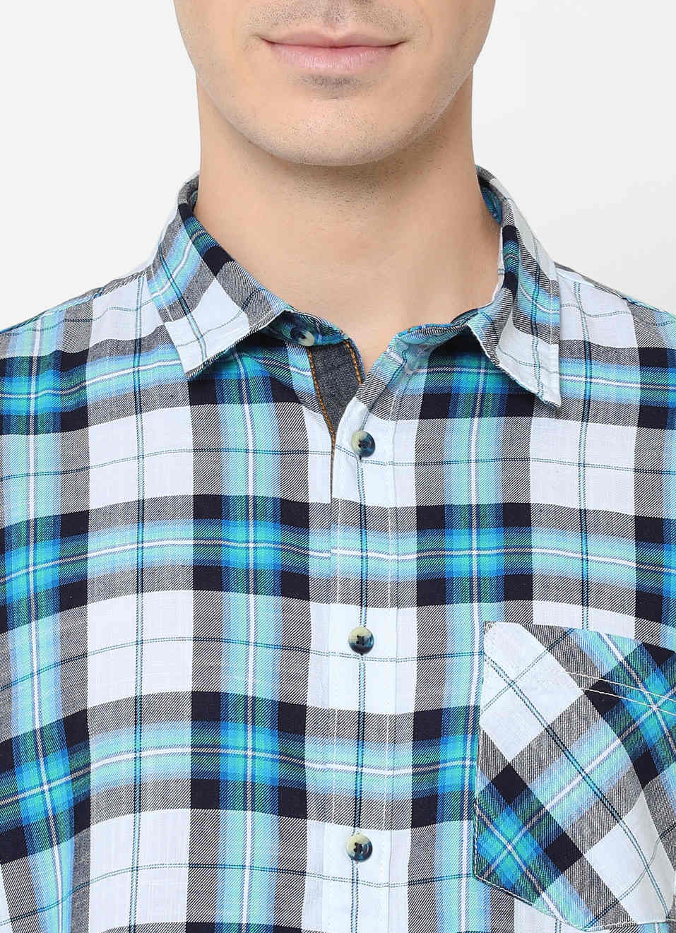 Arch Indigo Check Shirt, , large image number 4