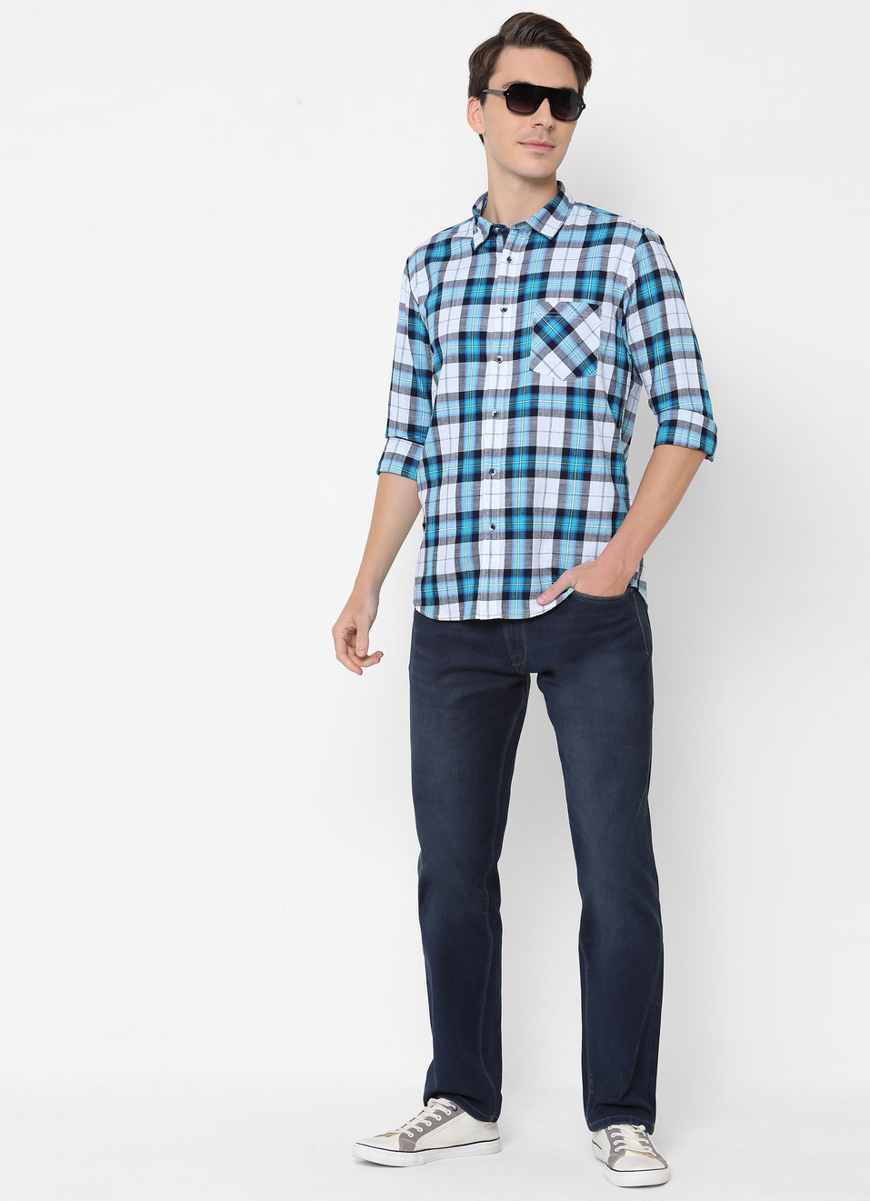 Arch Indigo Check Shirt, , large image number 3