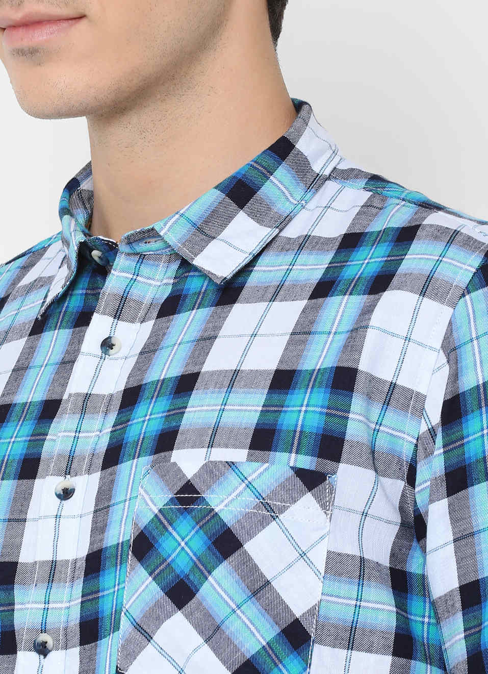 Arch Indigo Check Shirt, , large image number 5