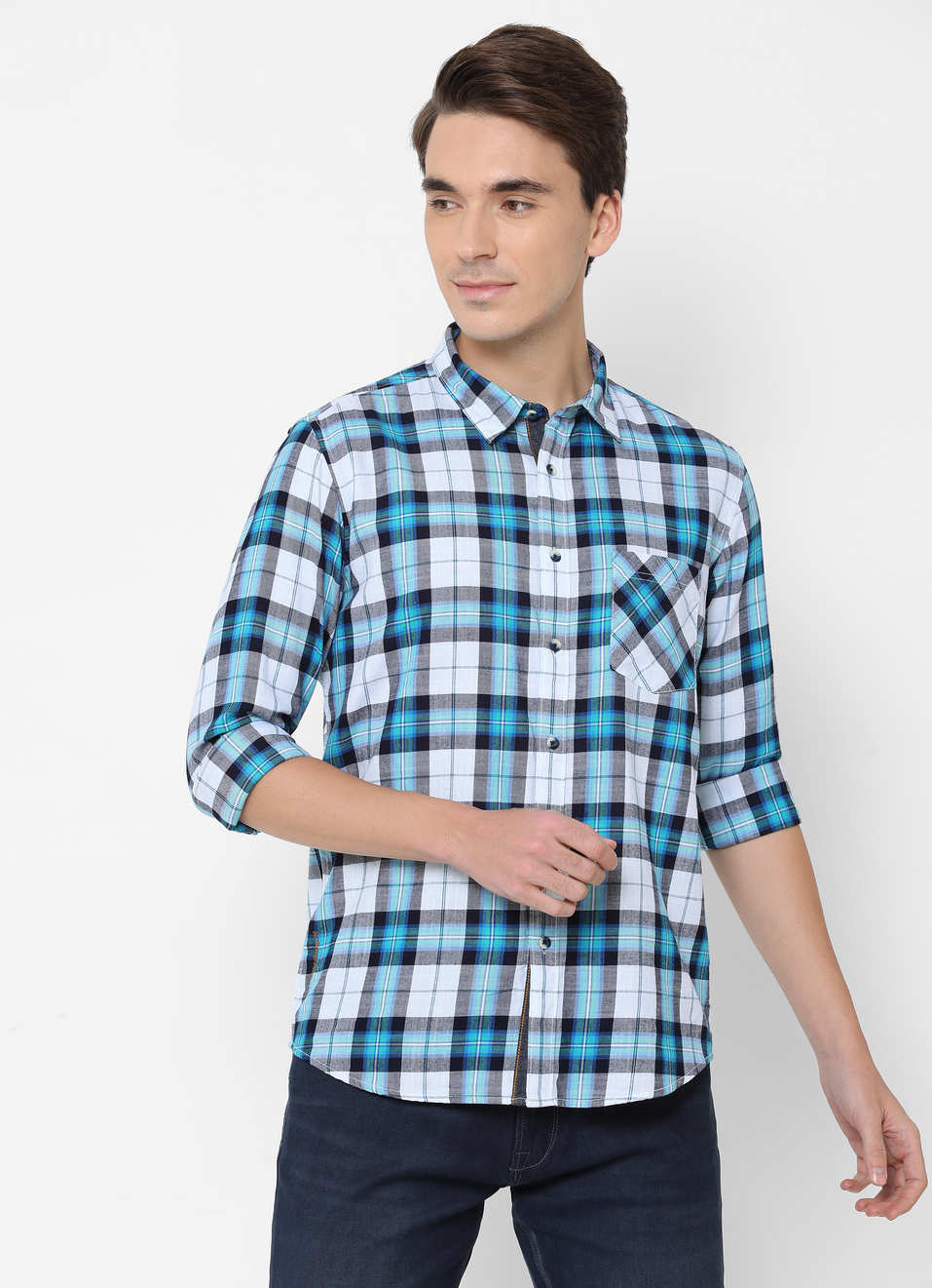 Arch Indigo Check Shirt, , large image number 0