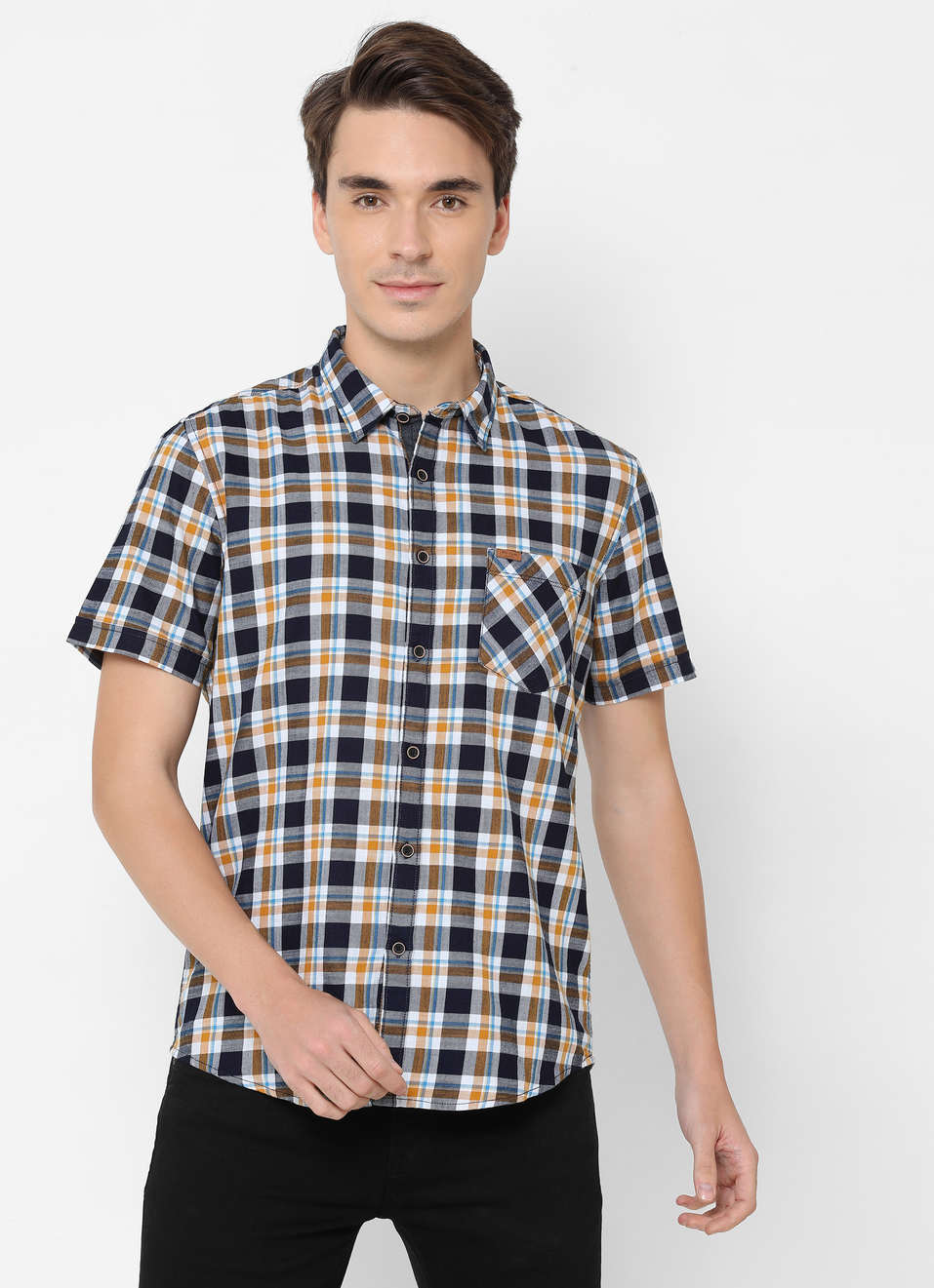 Altman Indigo Check, , large image number 0