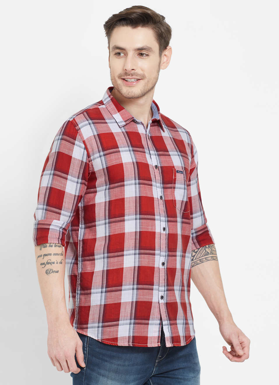 Nathan Sr Twill Check Shirt, , large image number 5