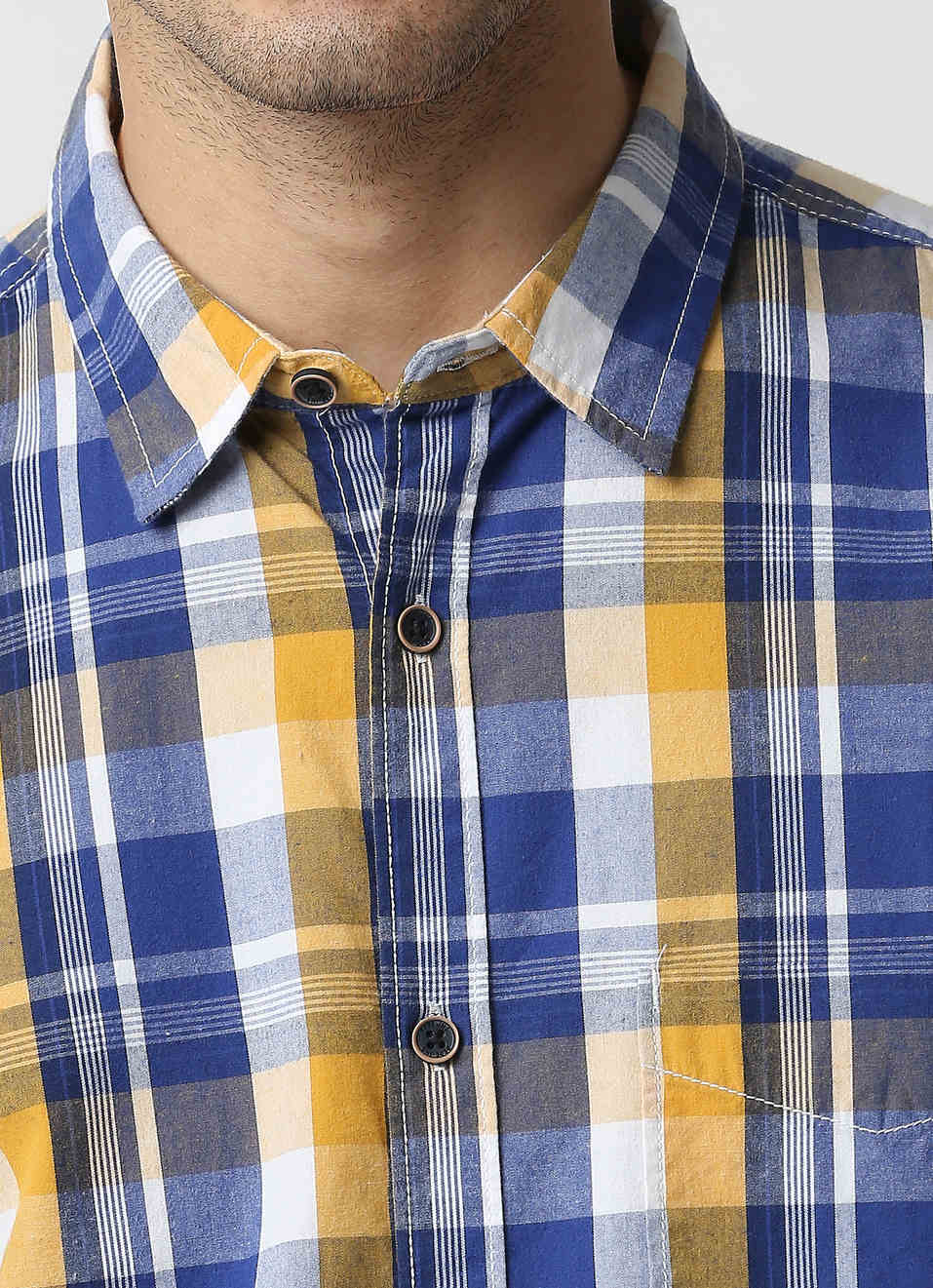 Mink Y/D Peached Checks Shirt, , large image number 4