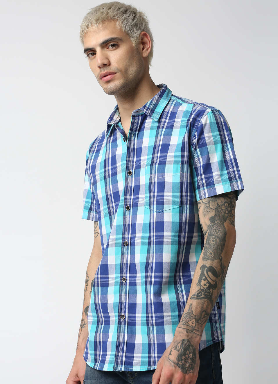 Mink Y/D Peached Checks Shirt, , large image number 2