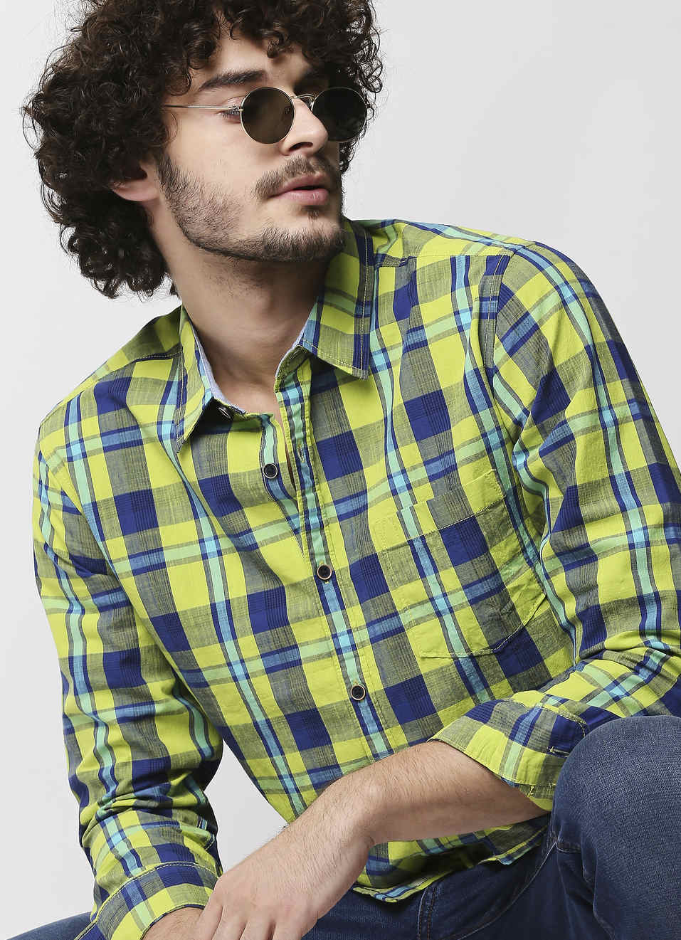 Max Y/D Solid Slub Checks Shirt, , large image number 2