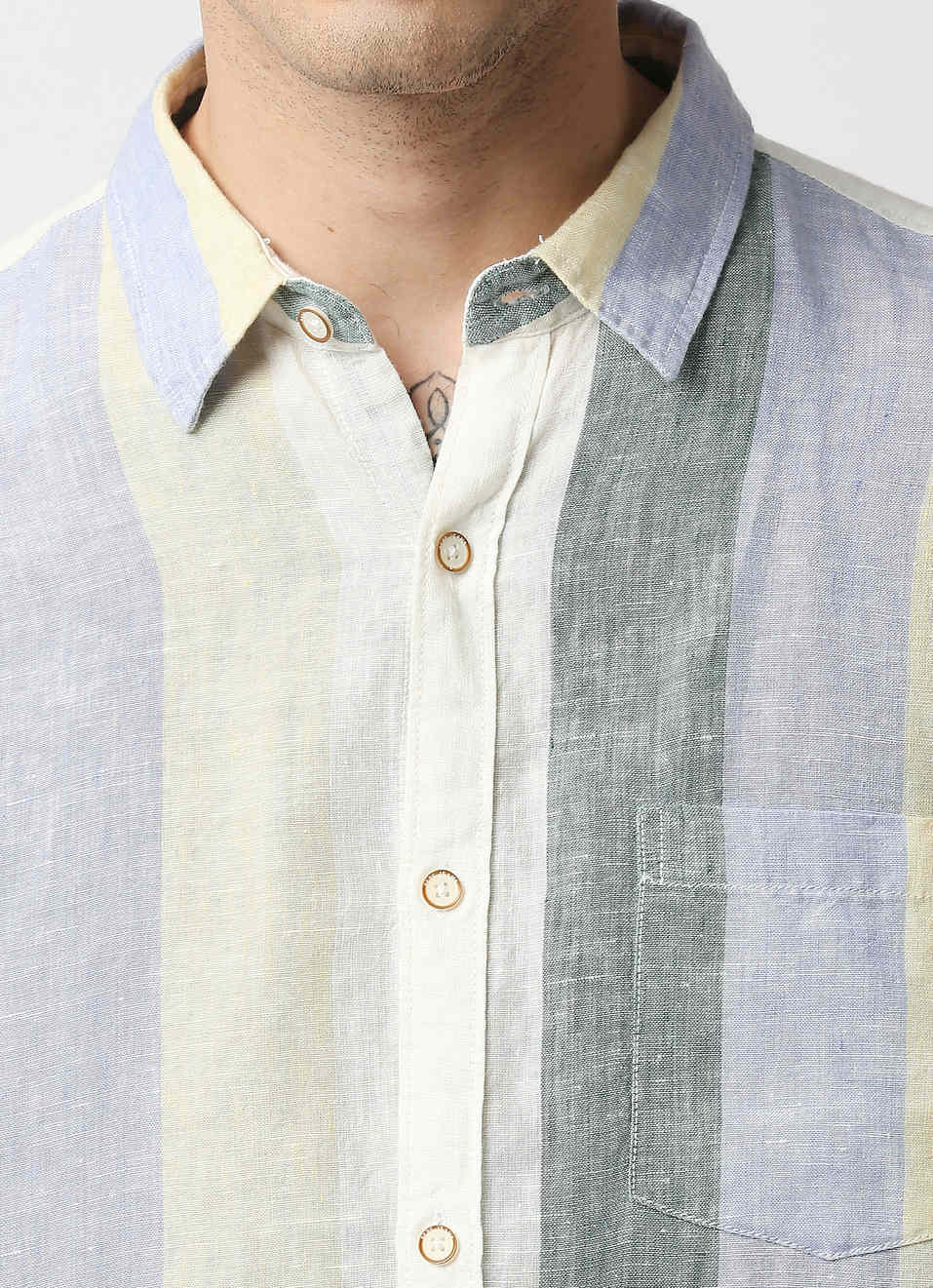 Marcus Pure Linen Stripe Shirt, , large image number 4
