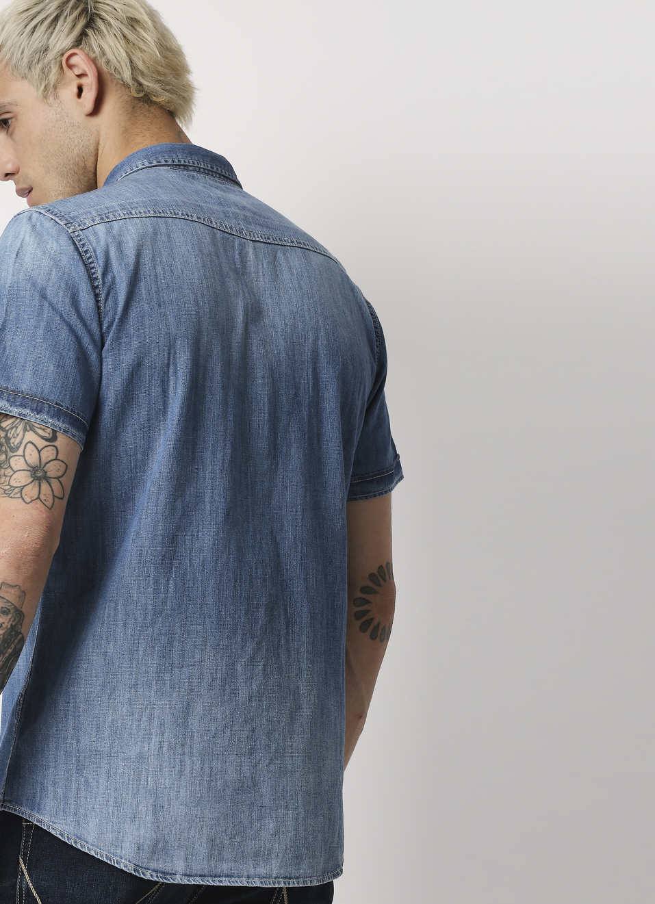 Hank Casual Denim Shirt, , large image number 1