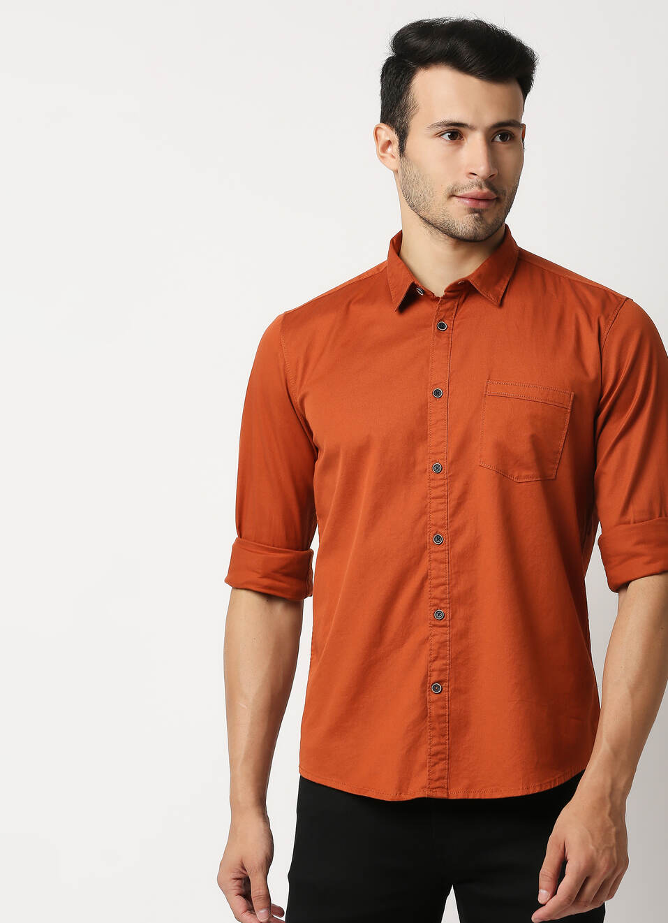 Greg Solid Dobby Stretch Shirt, , large image number 1