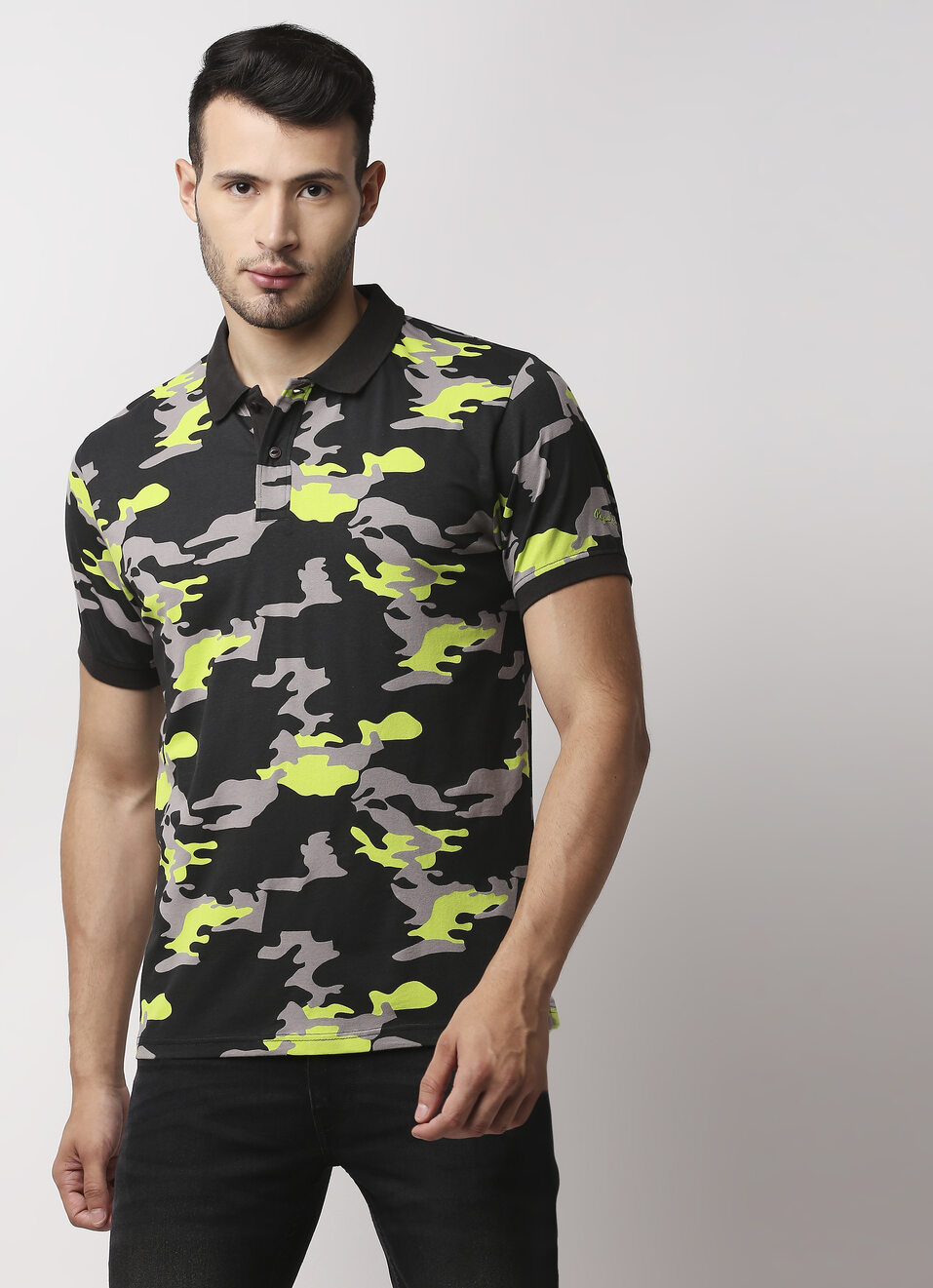 Miami Camo Printed Stretch Polo, , large image number 1