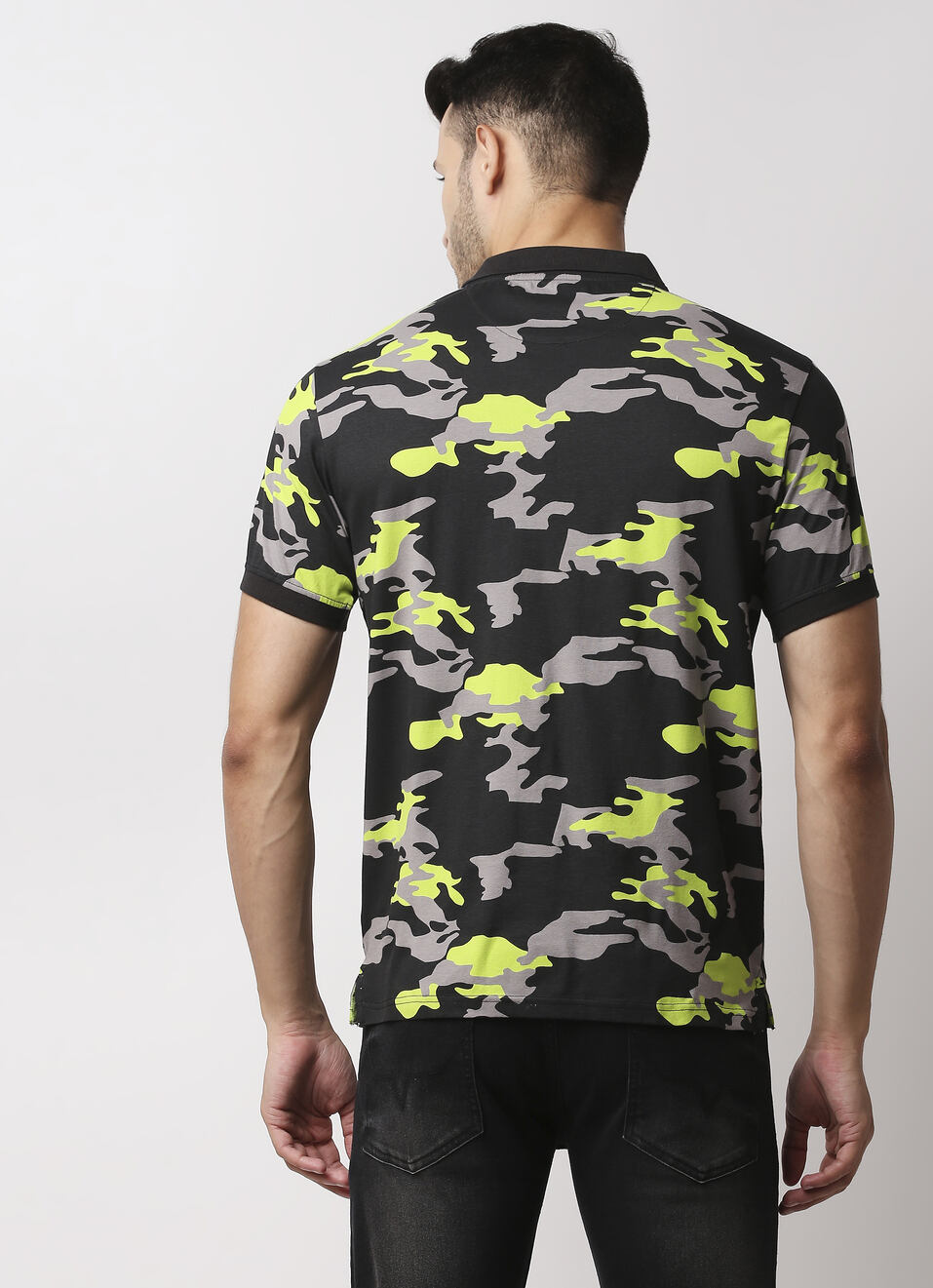 Miami Camo Printed Stretch Polo, , large image number 2