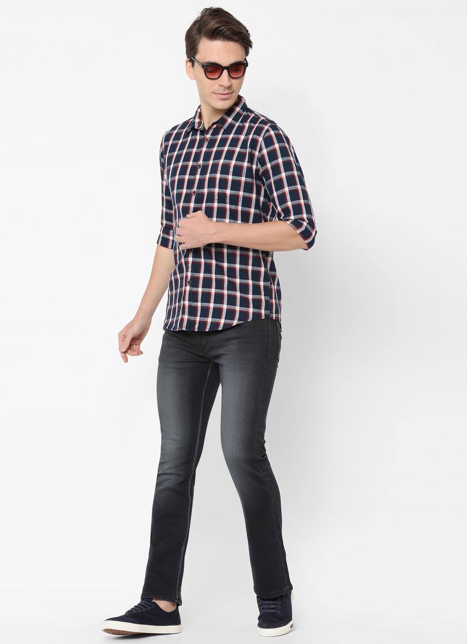 Roman Y/Dyed Twill Check Shirt, , large image number 3