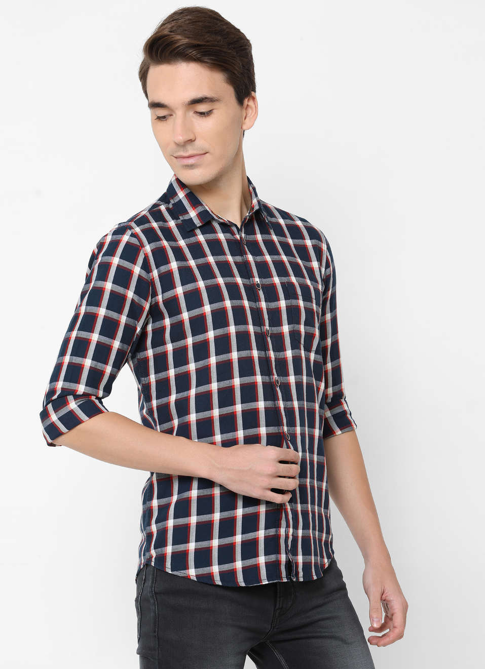 Roman Y/Dyed Twill Check Shirt, , large image number 6
