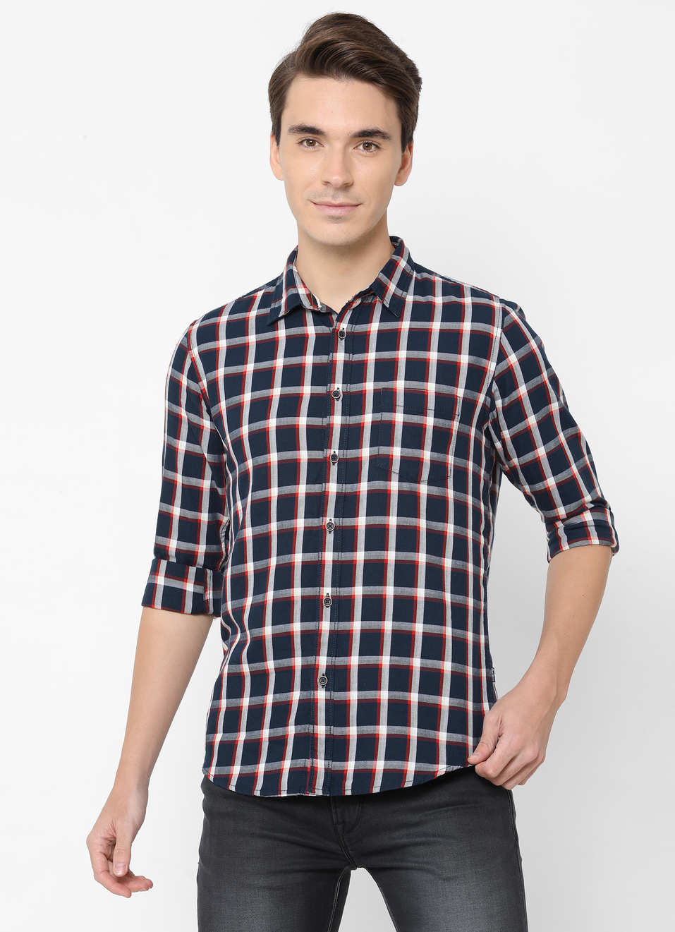 Roman Y/Dyed Twill Check Shirt, , large image number 0