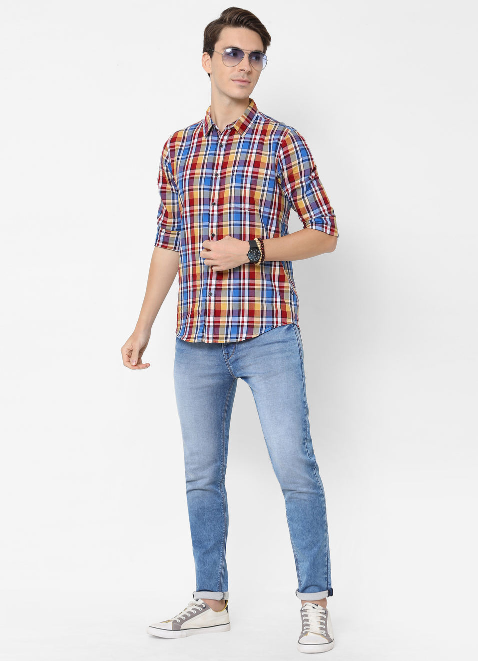 Rob Y/D Twill Check Shirt, , large image number 3