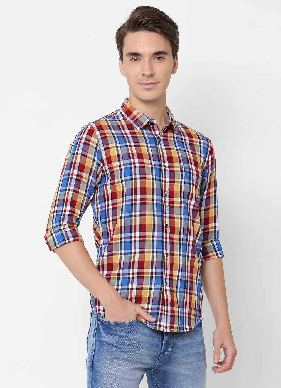 Rob Y/D Twill Check Shirt, , large image number 6