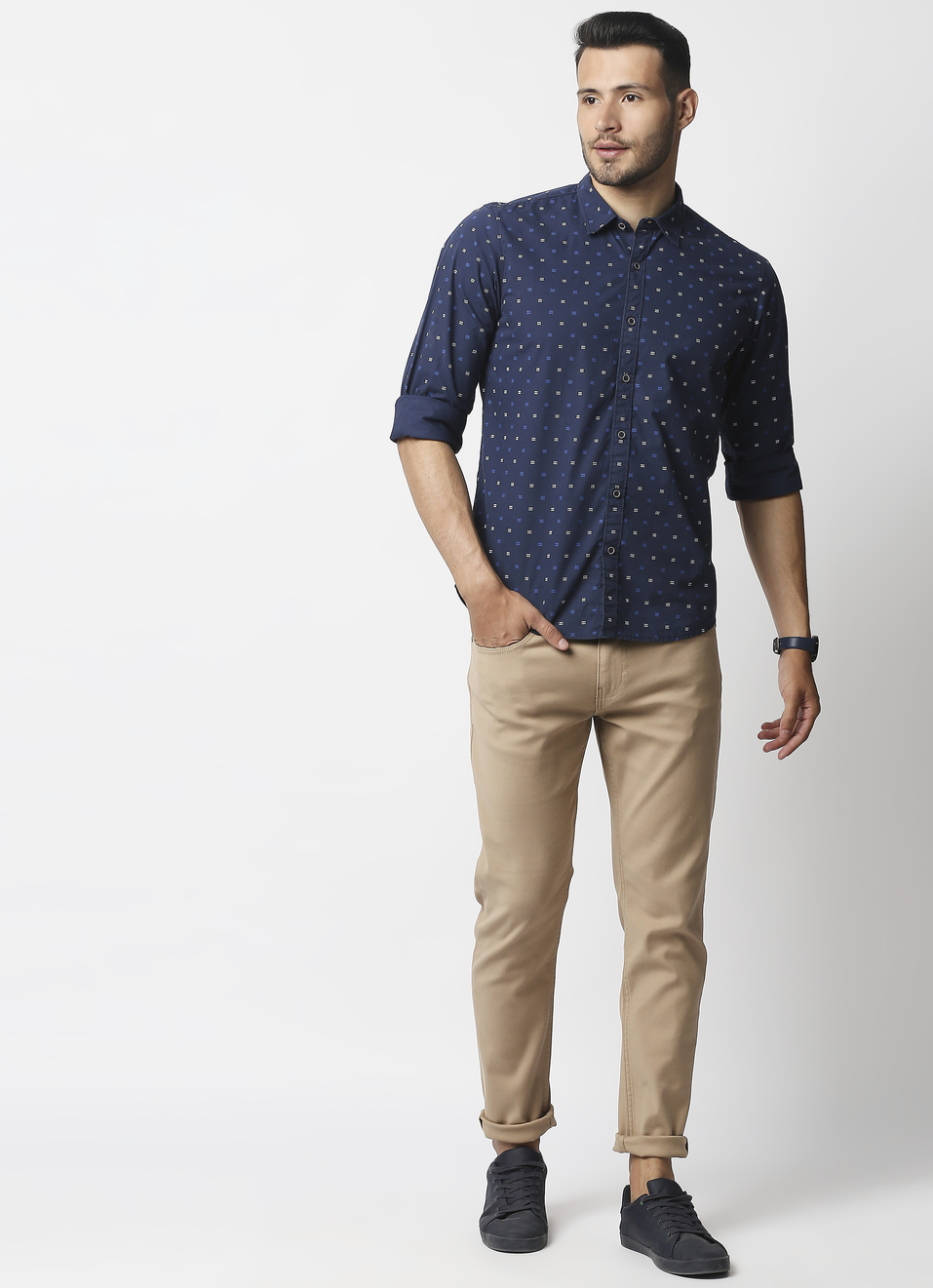 Ricco Printed Peached Shirt, , large image number 3