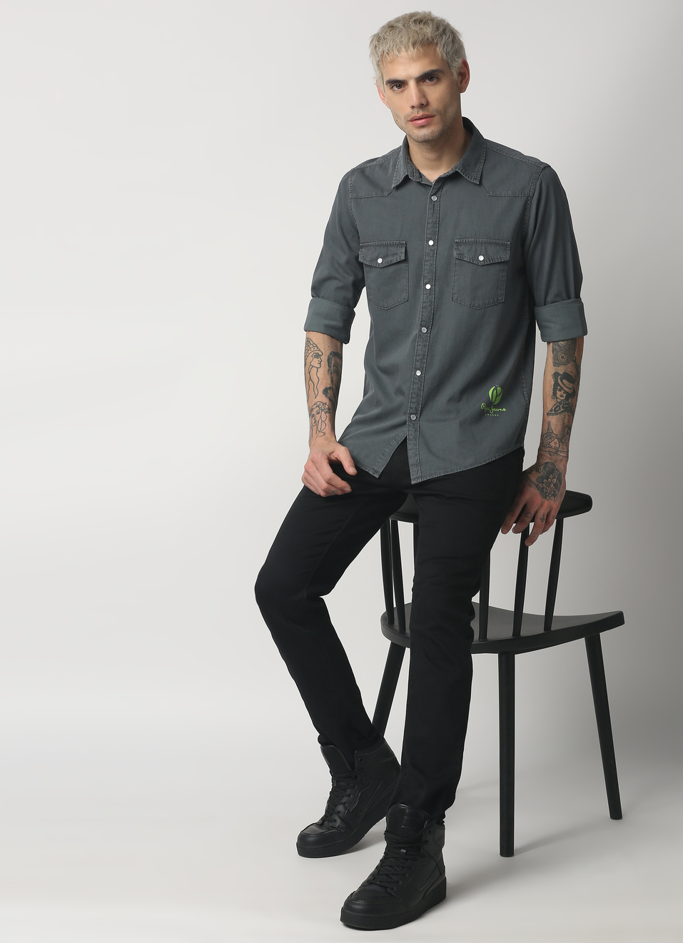 Nick Sr Denim Shirt, , large image number 2