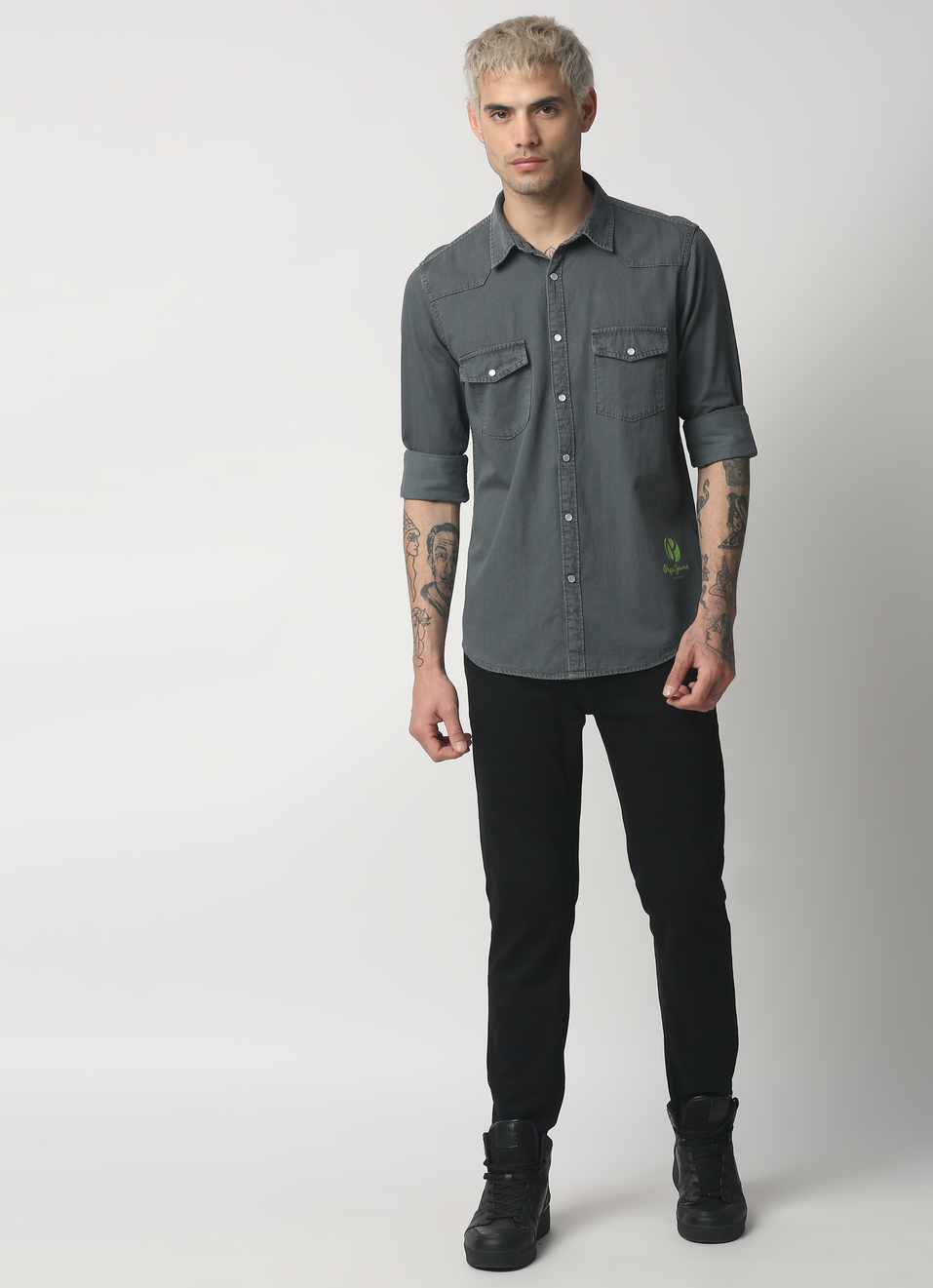 Nick Sr Denim Shirt, , large image number 3