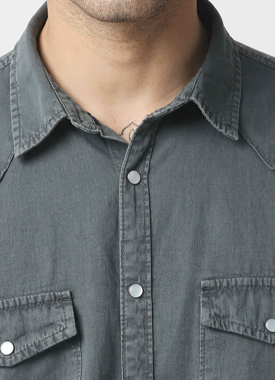 Nick Sr Denim Shirt, , large image number 4