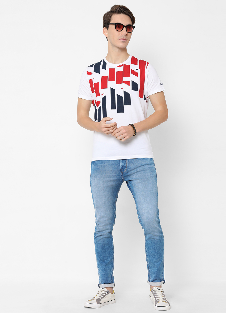 Amed Union Jack Placement Printed Tshirt, , large image number 3