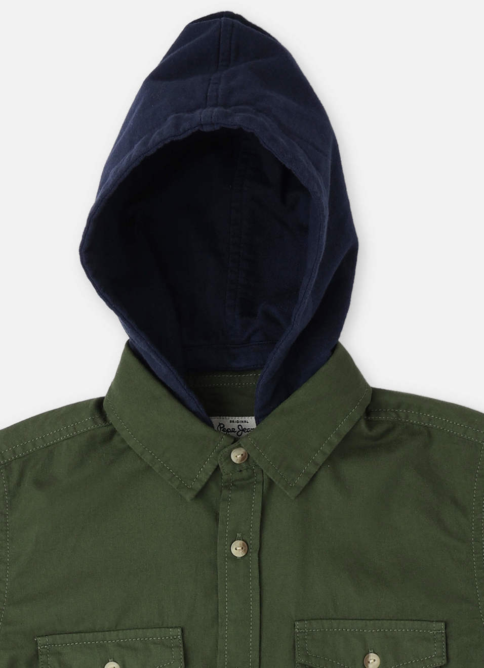 Sheldon Solid Shirt With Hoodie, , large image number 2